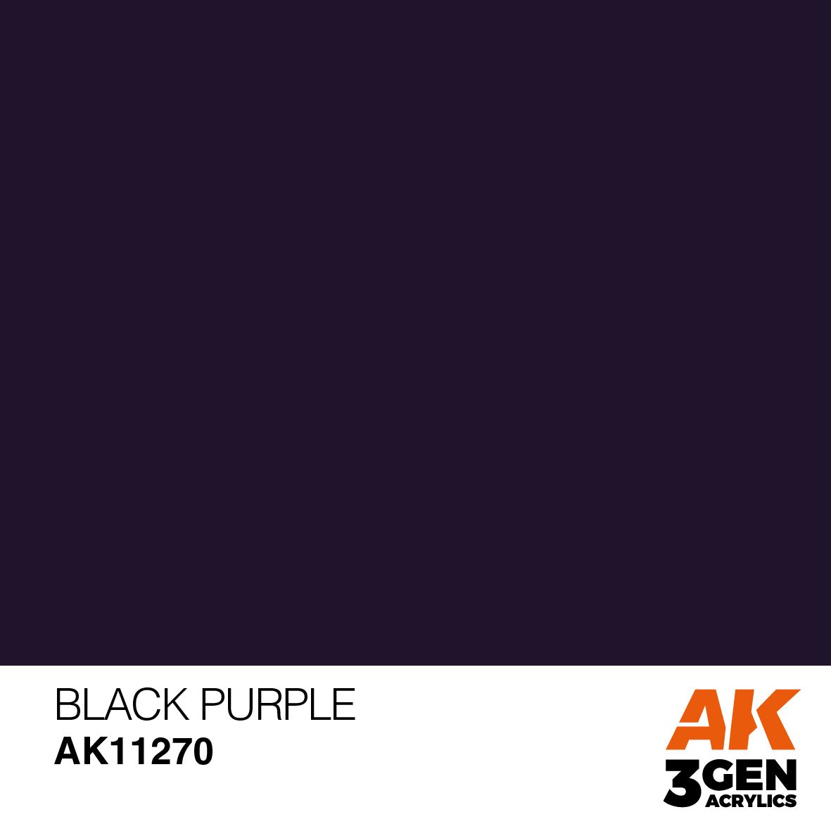 AK Interactive 3rd Gen Acrylic - Black Purple Color Punch (AK11270)