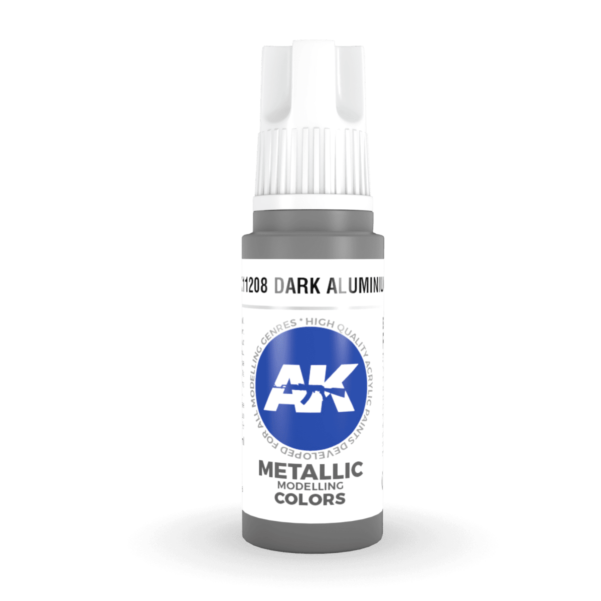 AK Interactive 3rd Gen Acrylic - Dark Aluminium 17ml (AK11208)