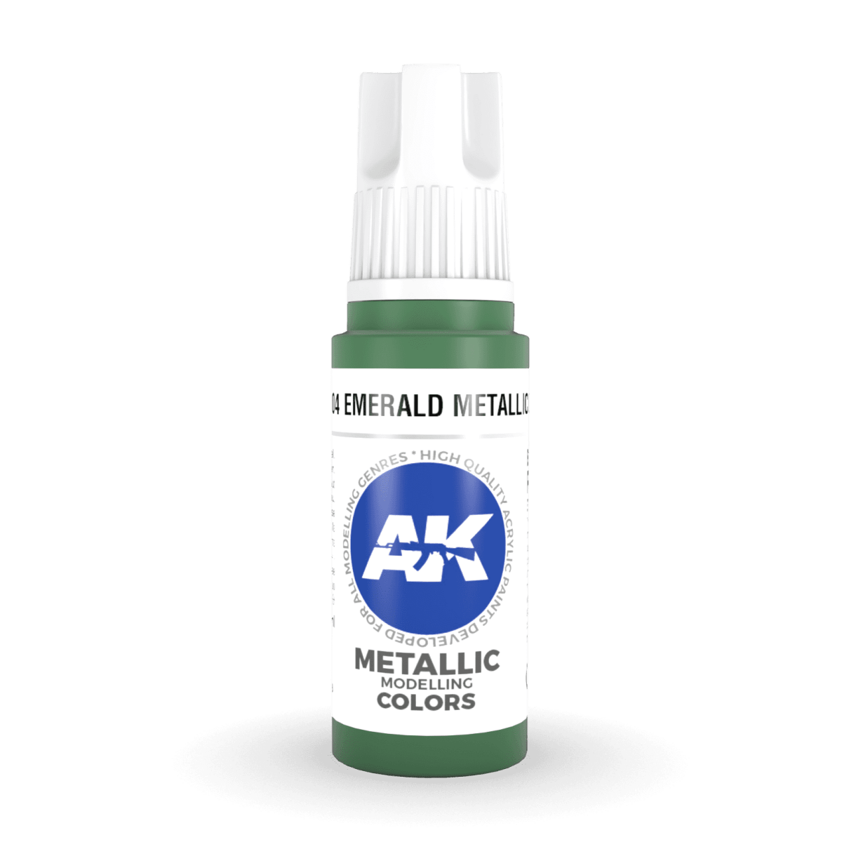 AK Interactive 3rd Gen Acrylic - Emerald Metallic Green 17ml (AK11204)