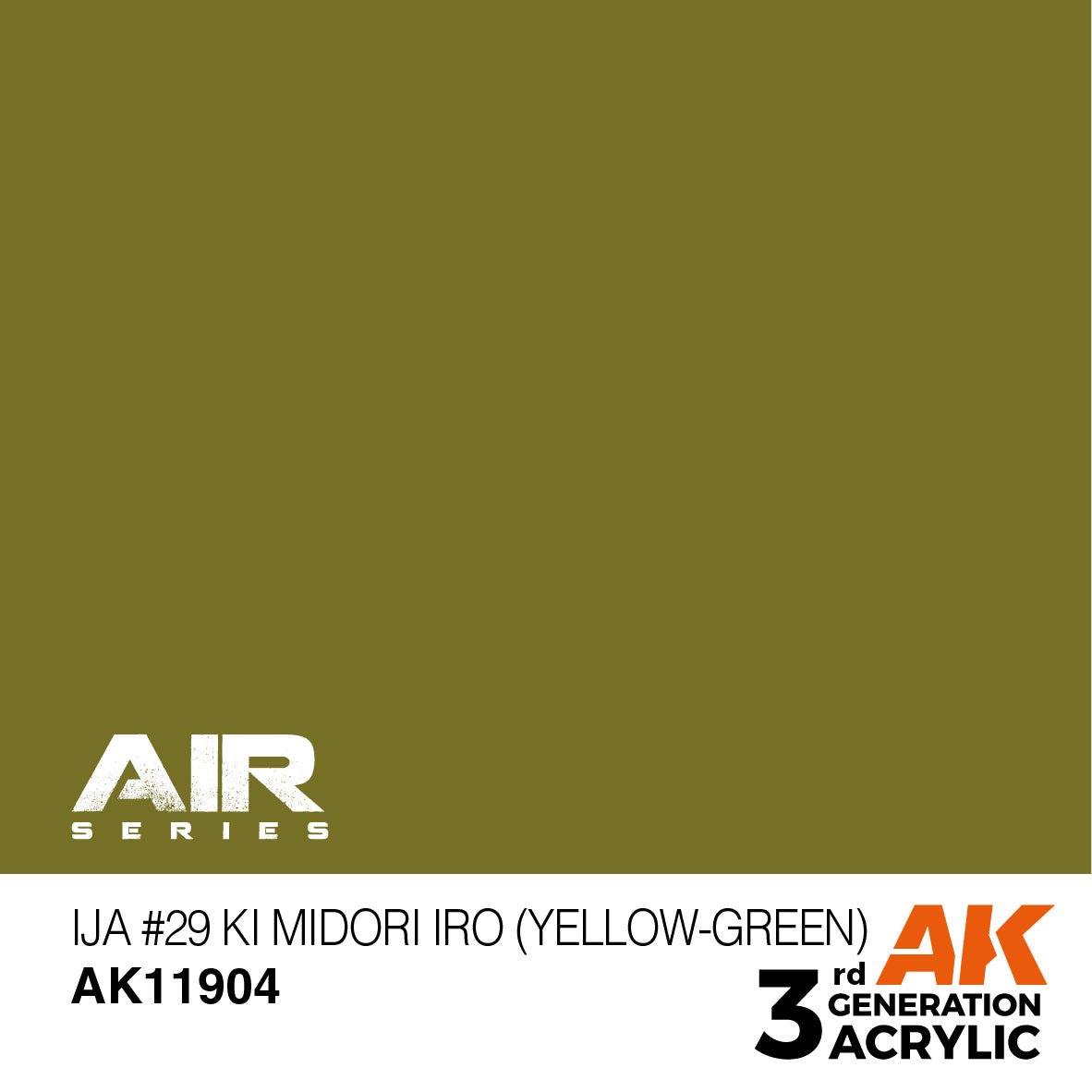AK Interactive 3rd Gen Acrylic IJA #29 Ki Midori Iro (Yellow-Green) (AK11904)