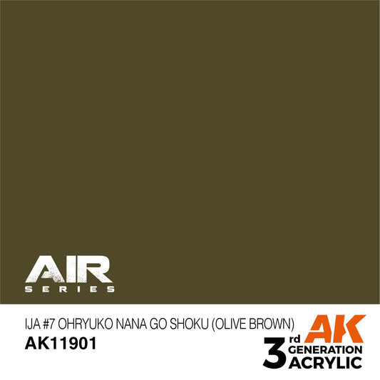 AK Interactive 3rd Gen Acrylic IJA #7 Ohryuko Nana Go Shoku (Olive Brown) (AK11901)