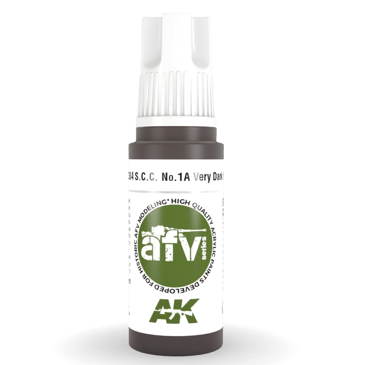 AK Interactive 3rd Gen Acrylic - S.C.C. No.1A Very Dark Brown 17ml (AK11384)