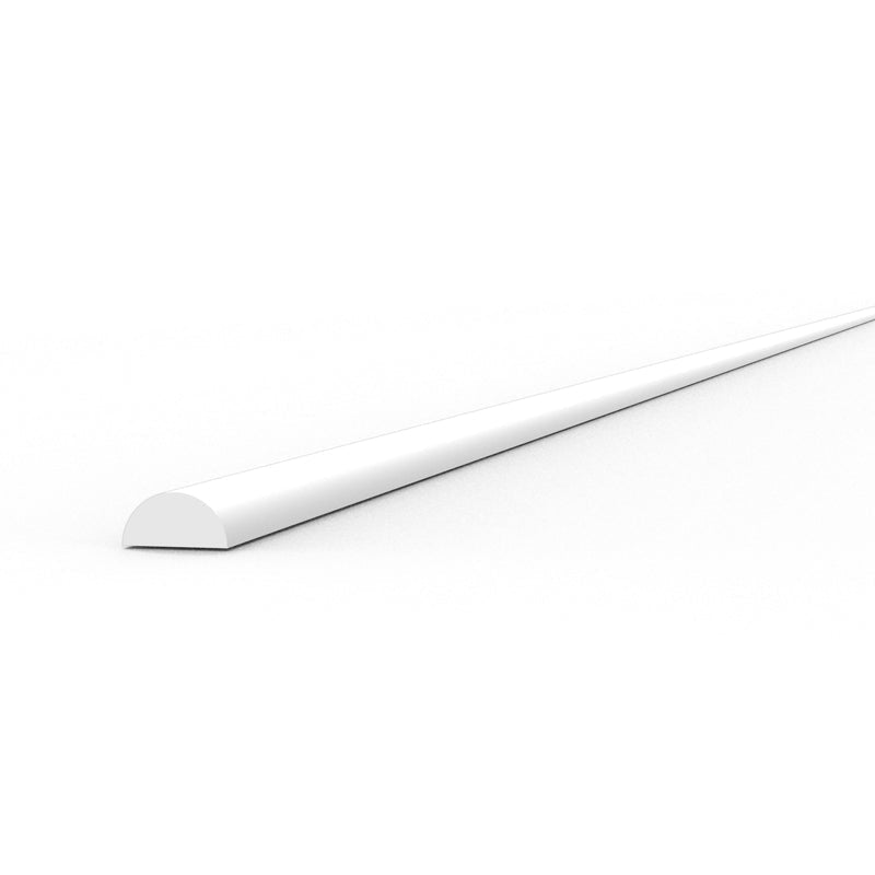 AK Interactive - Half Cane 1mm X 350mm - Styrene Strip (AK6551)