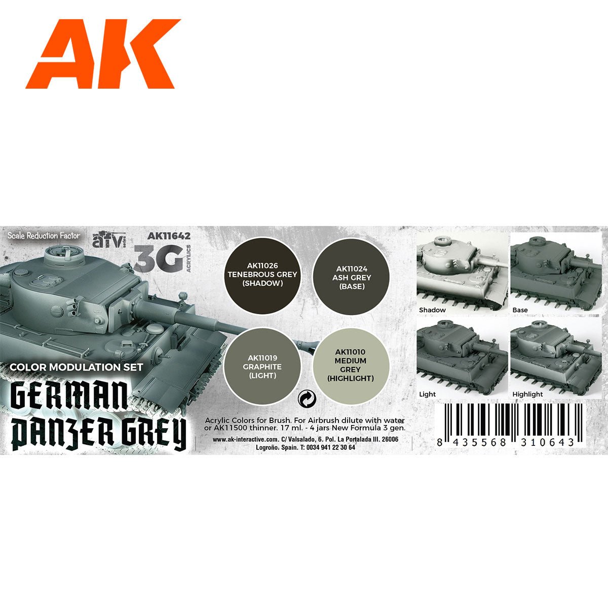 AK Interactive - Modulation German Panzer Grey 3G (AK11642)