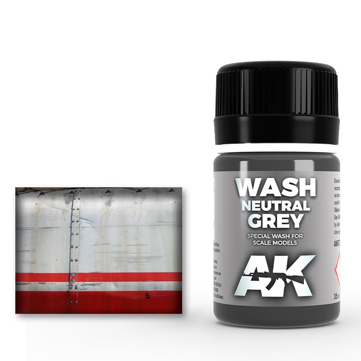 AK Interactive Neutral Grey for White/Black Wash 35ml (AK677)