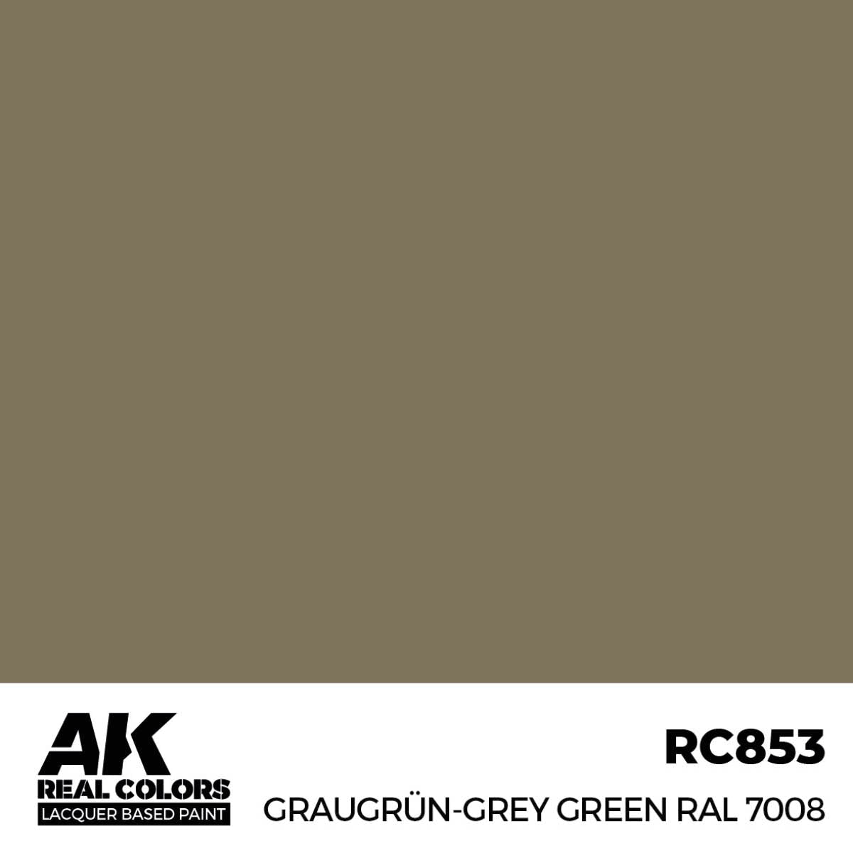 AK Interactive Real Colors - Graugrün-Grey Green RAL 7008 (RC853)