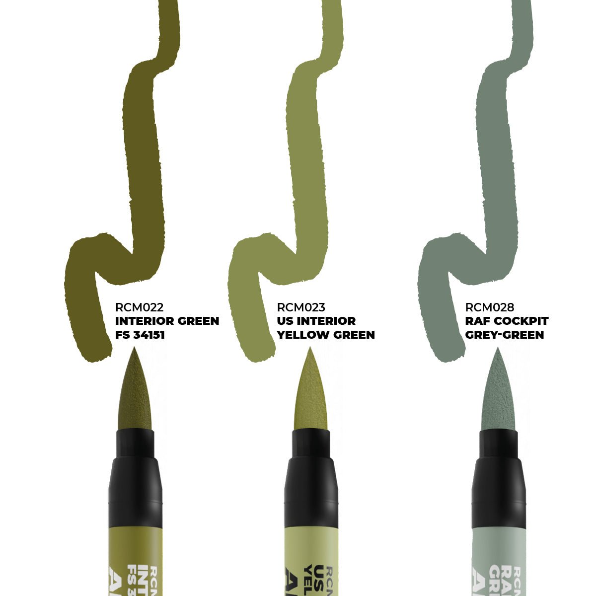 AK Interactive Real Colors Markers - WWII Allied Aircraft Cockpit Colours (RCM109)