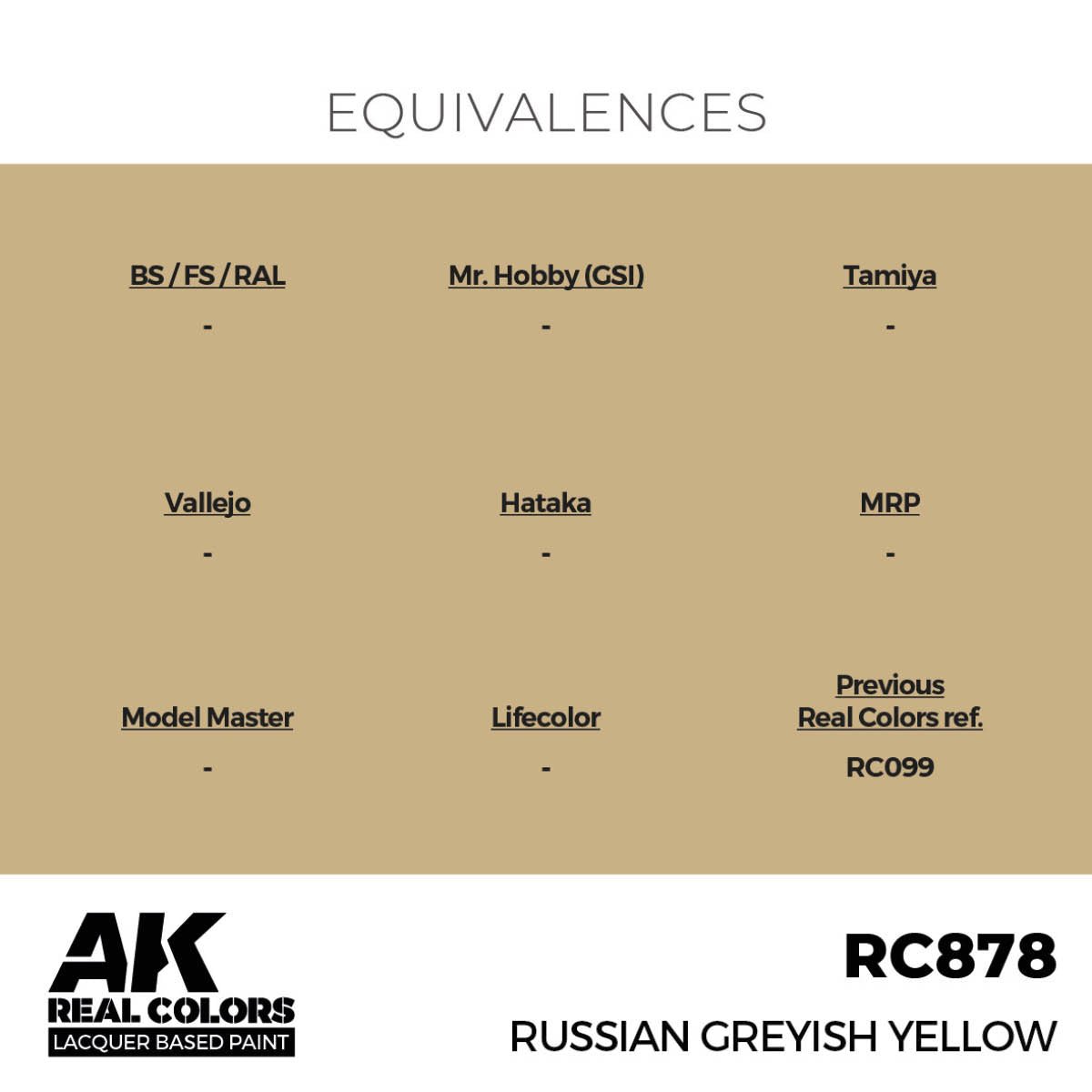 AK Interactive Real Colors - Russian Greyish Yellow (RC878)