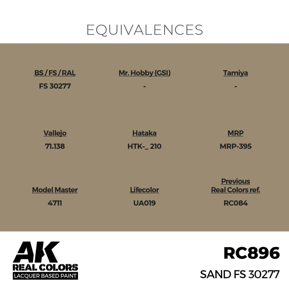 AK Interactive Real Colors - Sand FS 30277 (RC896)