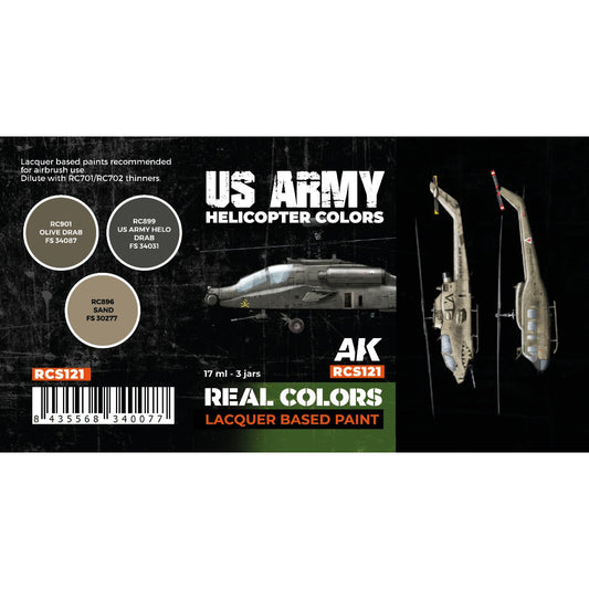 AK Interactive Real Colors - US Army Helicopter Set (RCS121)