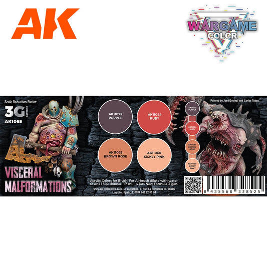AK Interactive Wargame Color Set: Visceral Malformations (AK1065)