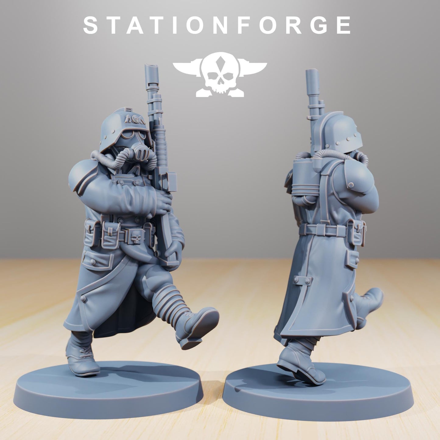 Station Forge Grimguard Marching Poses 3d printed proxie Wargames