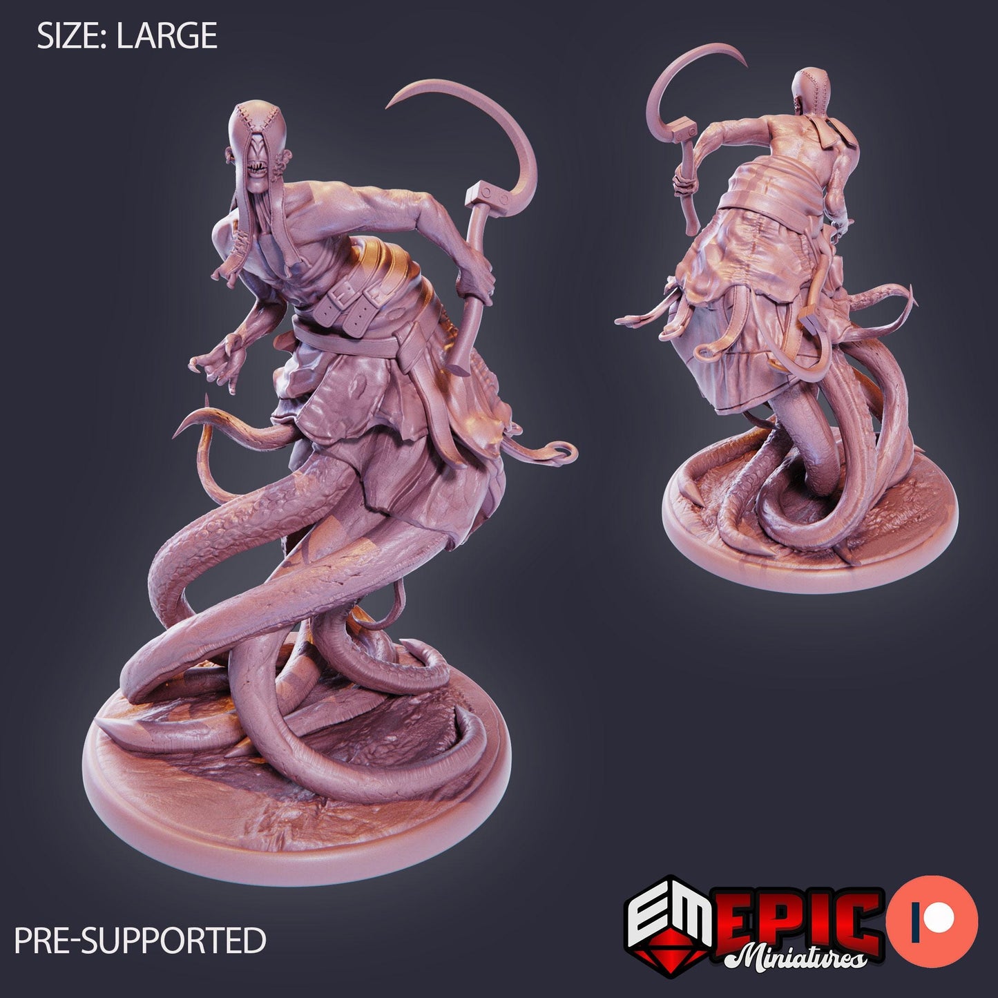 Fear Reaper Designed by epic Minitures Proxy minitures 50mm baseTabletop RPG Wargaming printed in one part