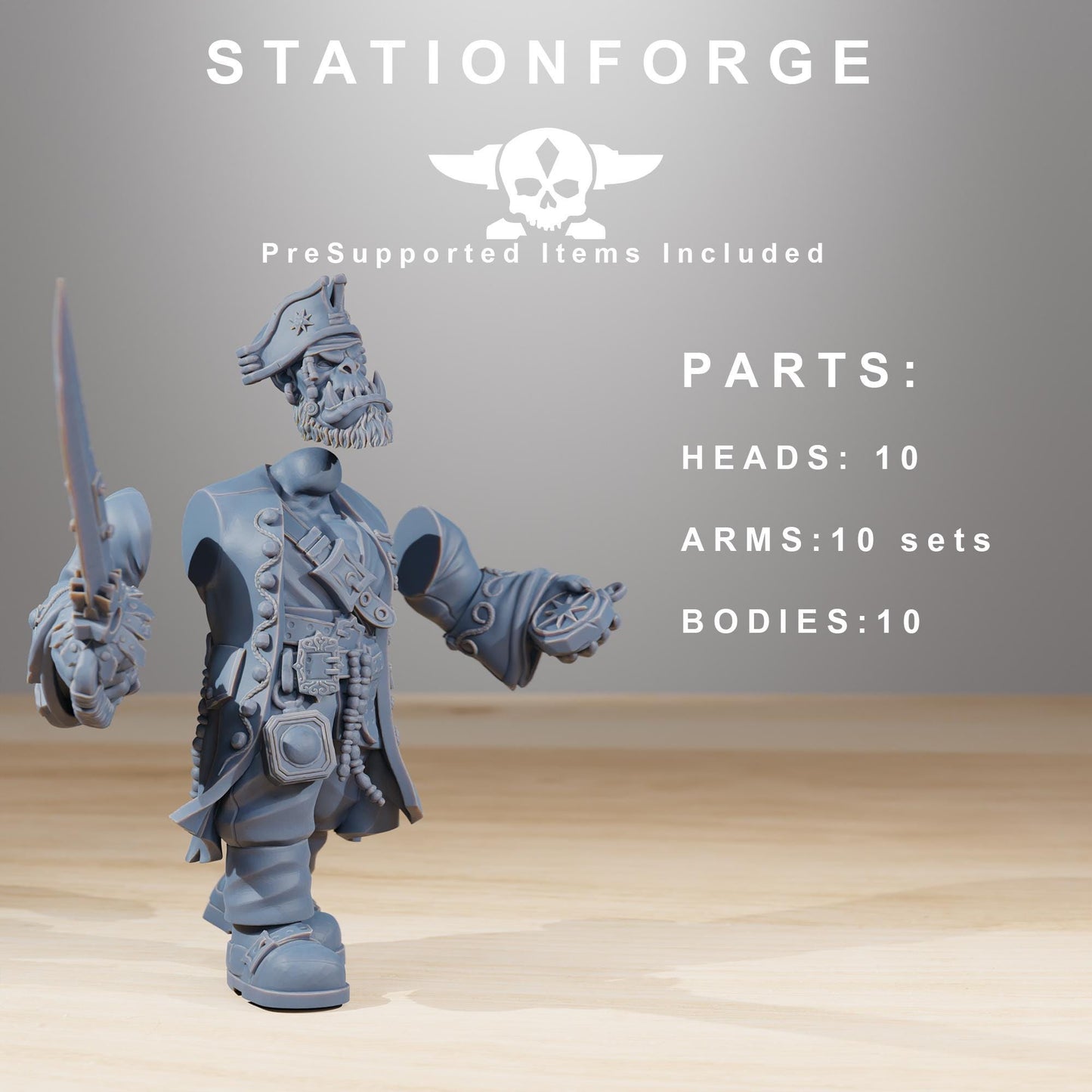 Station Forge Orkaz Pirates 3d printed proxie Wargames minitures rpg