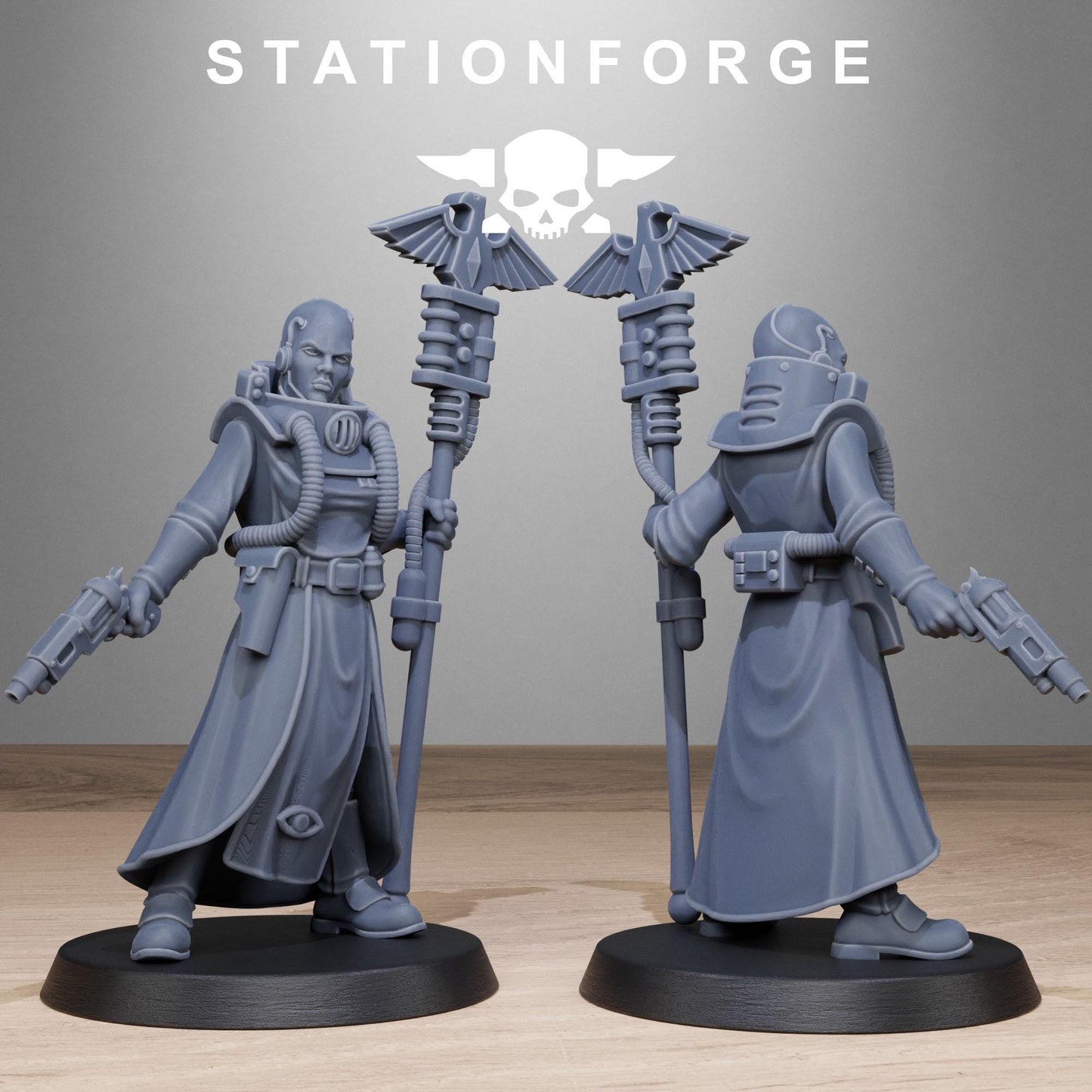 Station Forge Grimcorp Seers 3d printed proxie Wargames New Faction