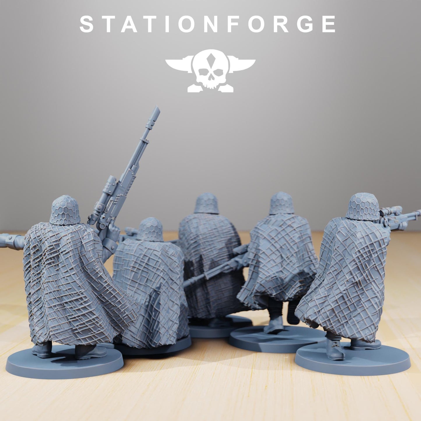 Station Forge GrimGuard Snipers Squad 3d printed proxie Wargames