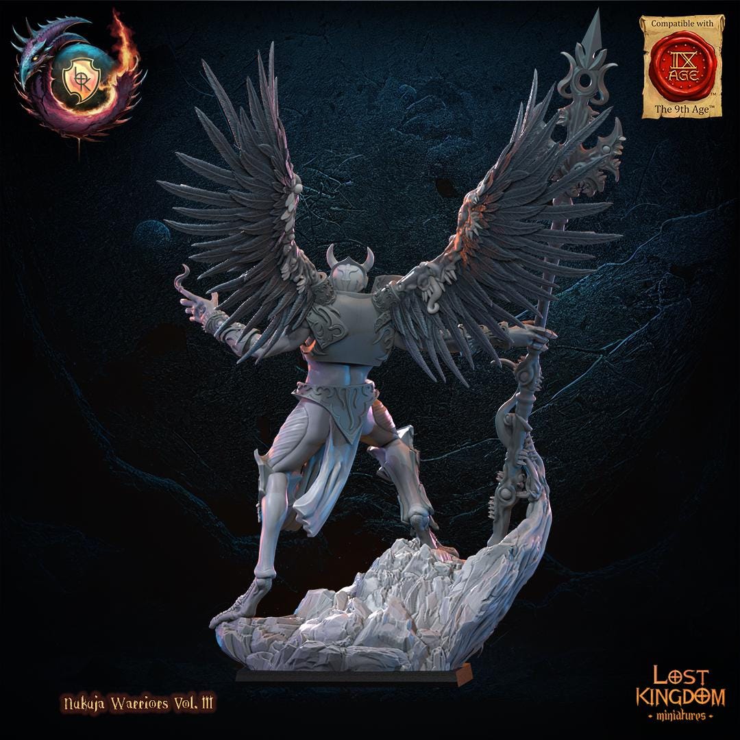 3D printed Nukuja Exalted designed by Lost Kingdom Miniatures - Nukuja Warrior