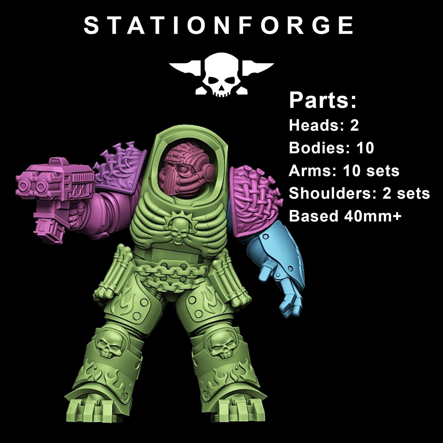 Station Forge Socratis Doom Reaper Vanguards 3d printed proxie Wargames / Marines