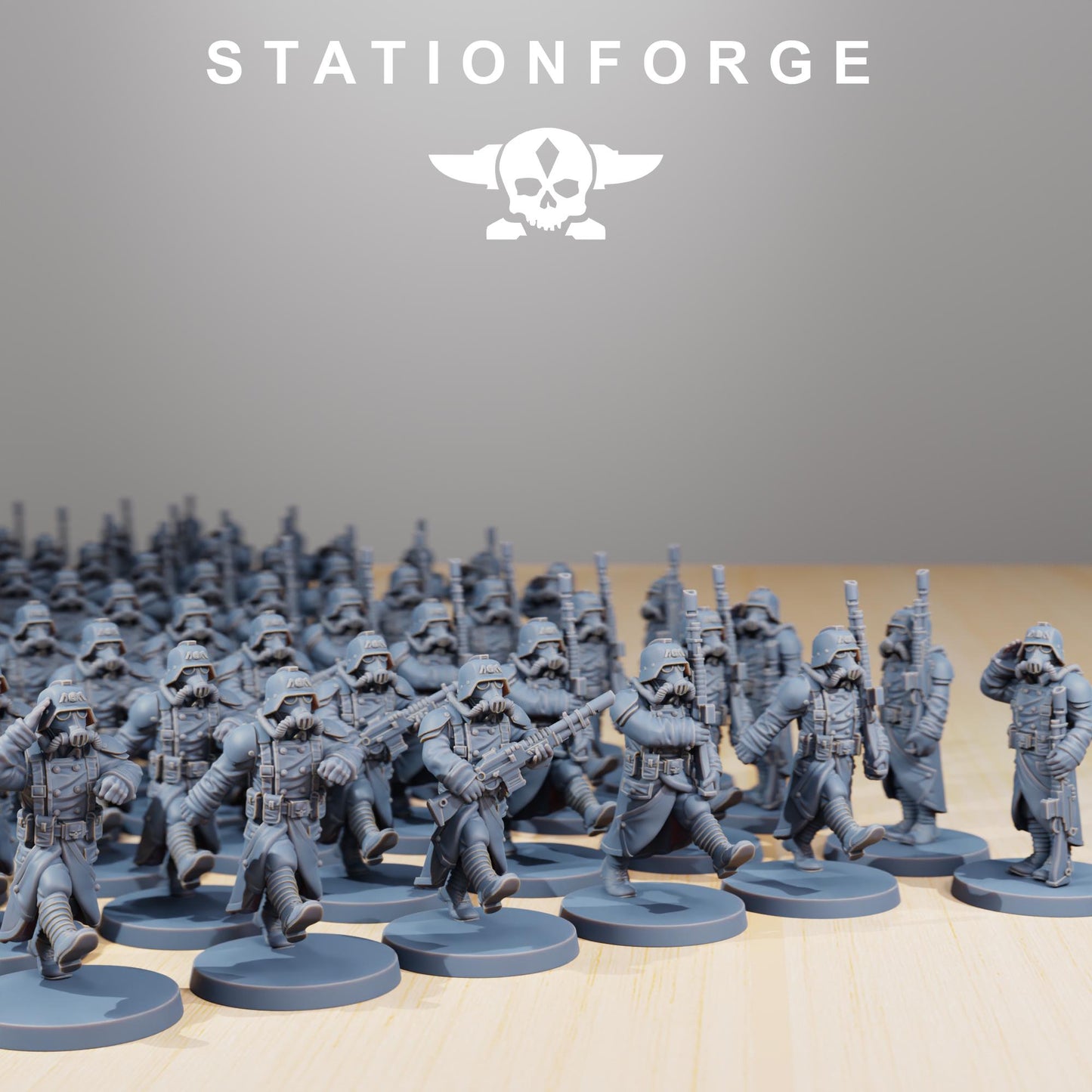 Station Forge Grimguard Marching Poses 3d printed proxie Wargames