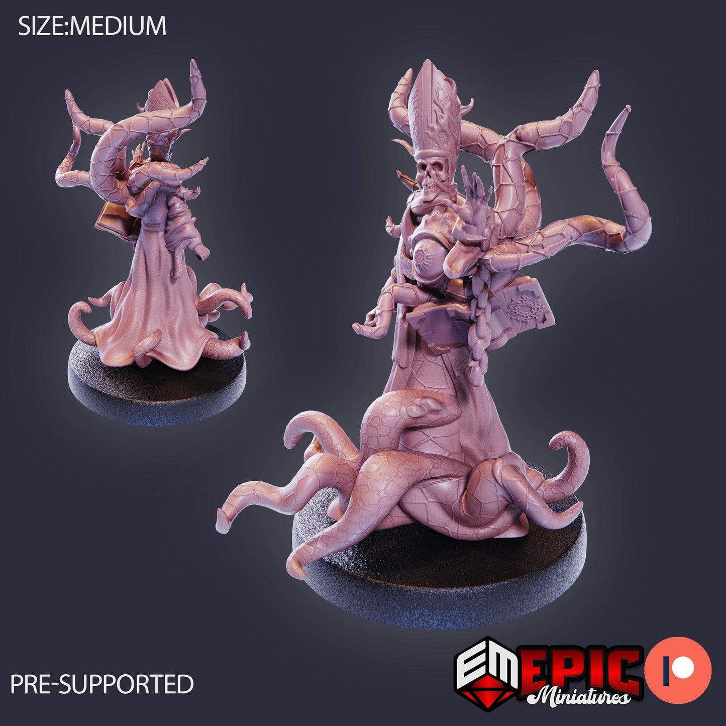 Eternal High Priest Attacking Designed by epic Minitures Proxy minitures 25mm baseTabletop RPG Wargaming printed in one part