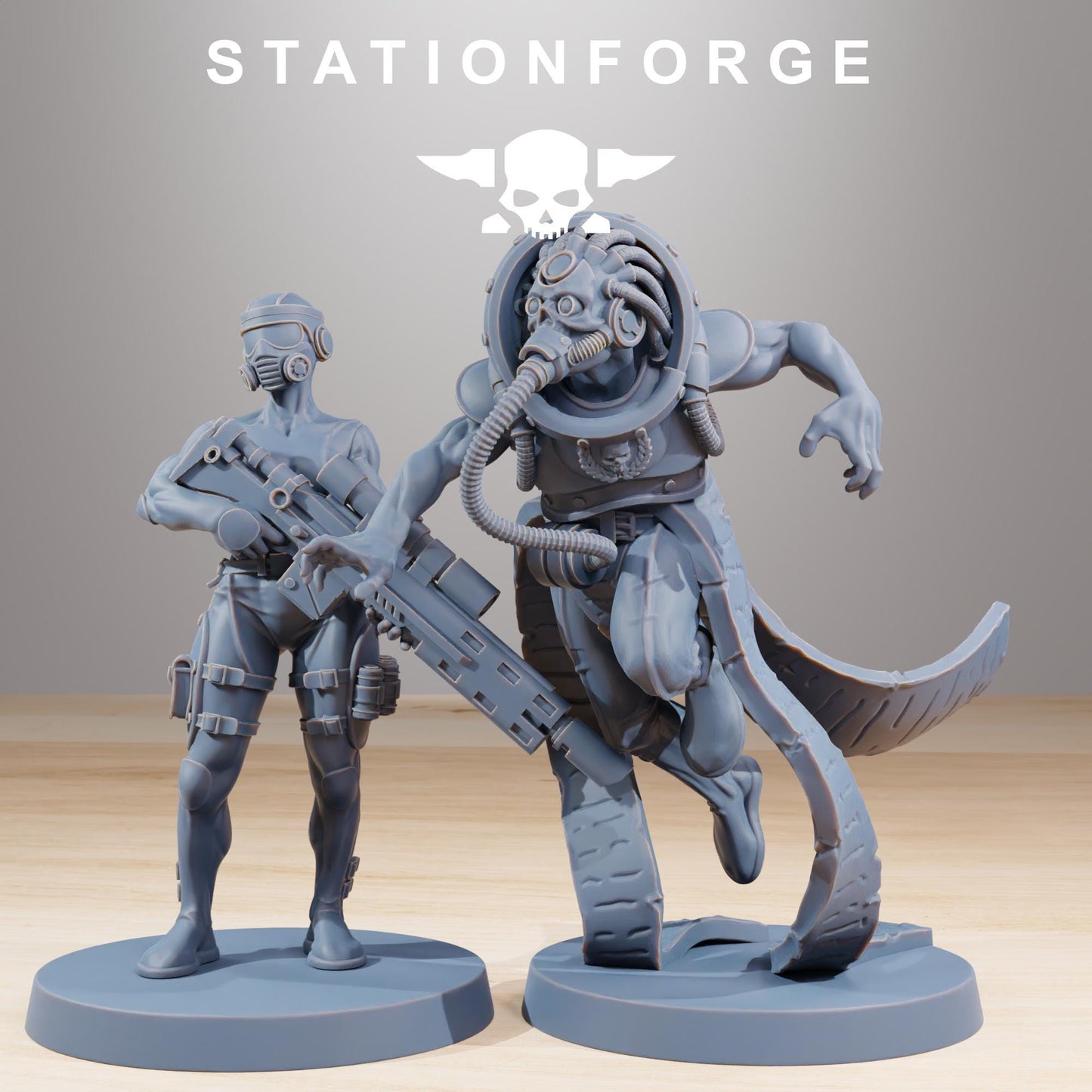 Station Forge GrimCorp Bounty Hunters 3d printed proxie Wargames