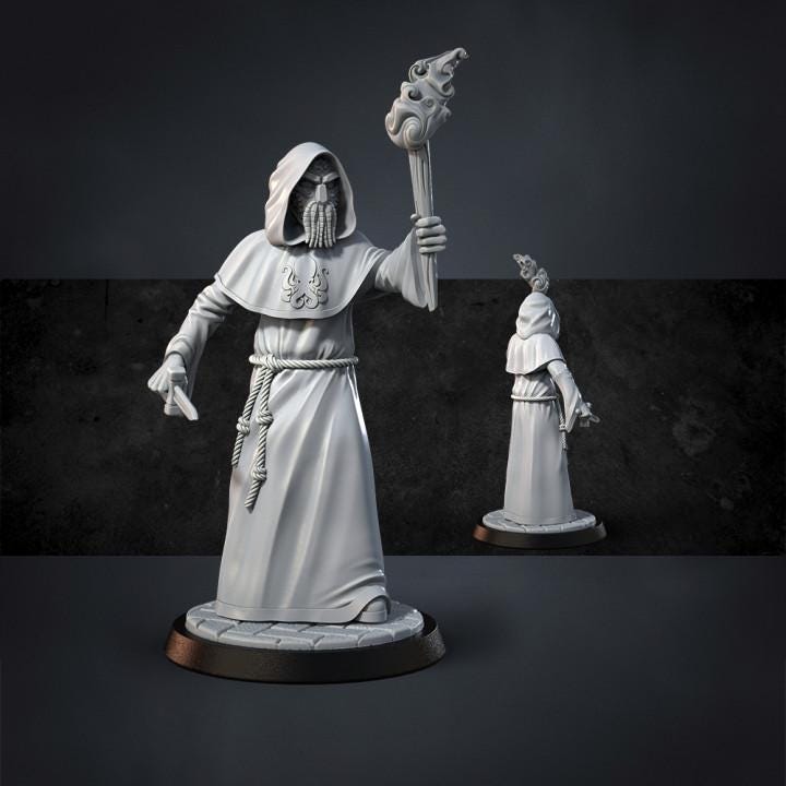Miniatures for Horror Games Set 1 dnd approx 35mm high Abs resin