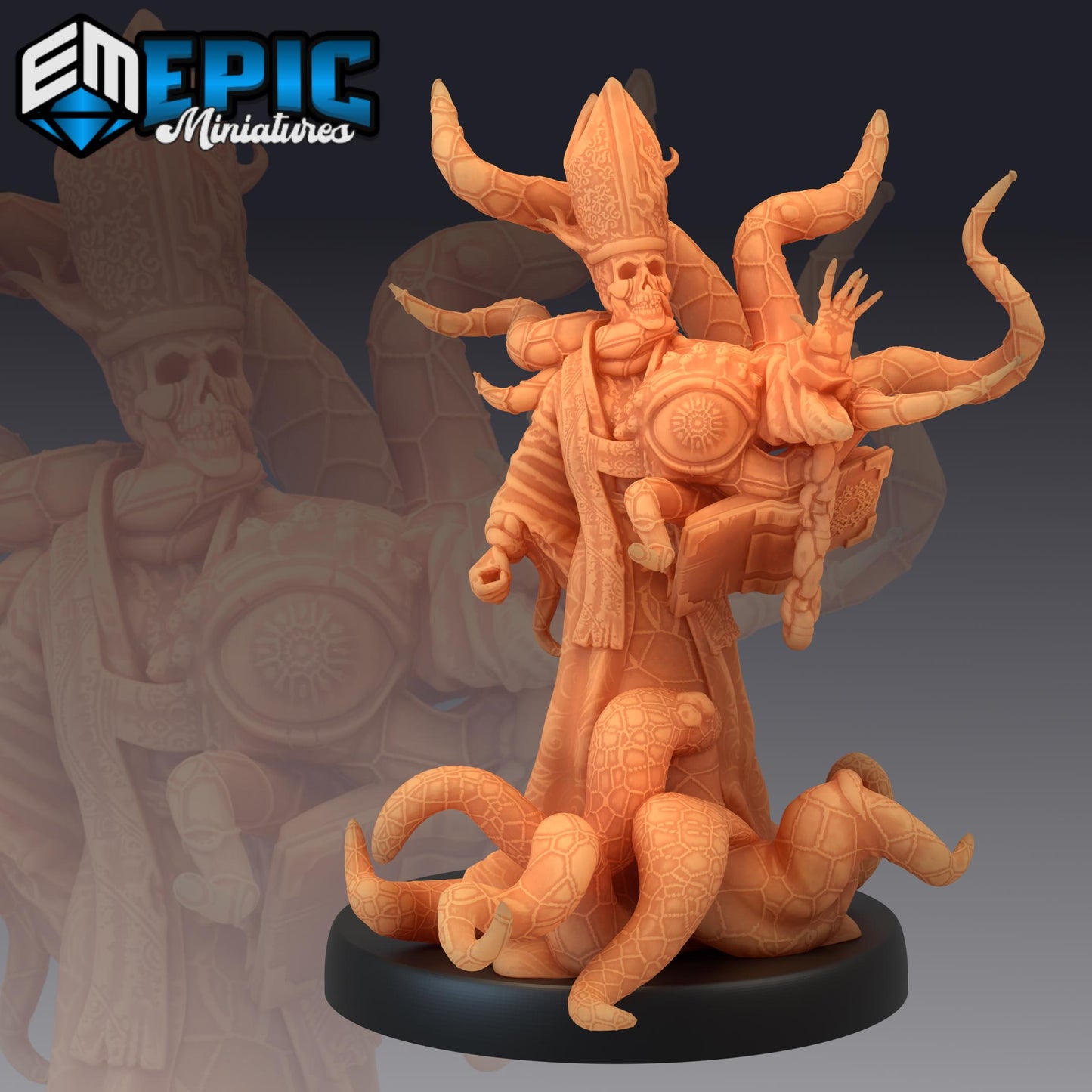 Eternal High Priest Attacking Designed by epic Minitures Proxy minitures 25mm baseTabletop RPG Wargaming printed in one part