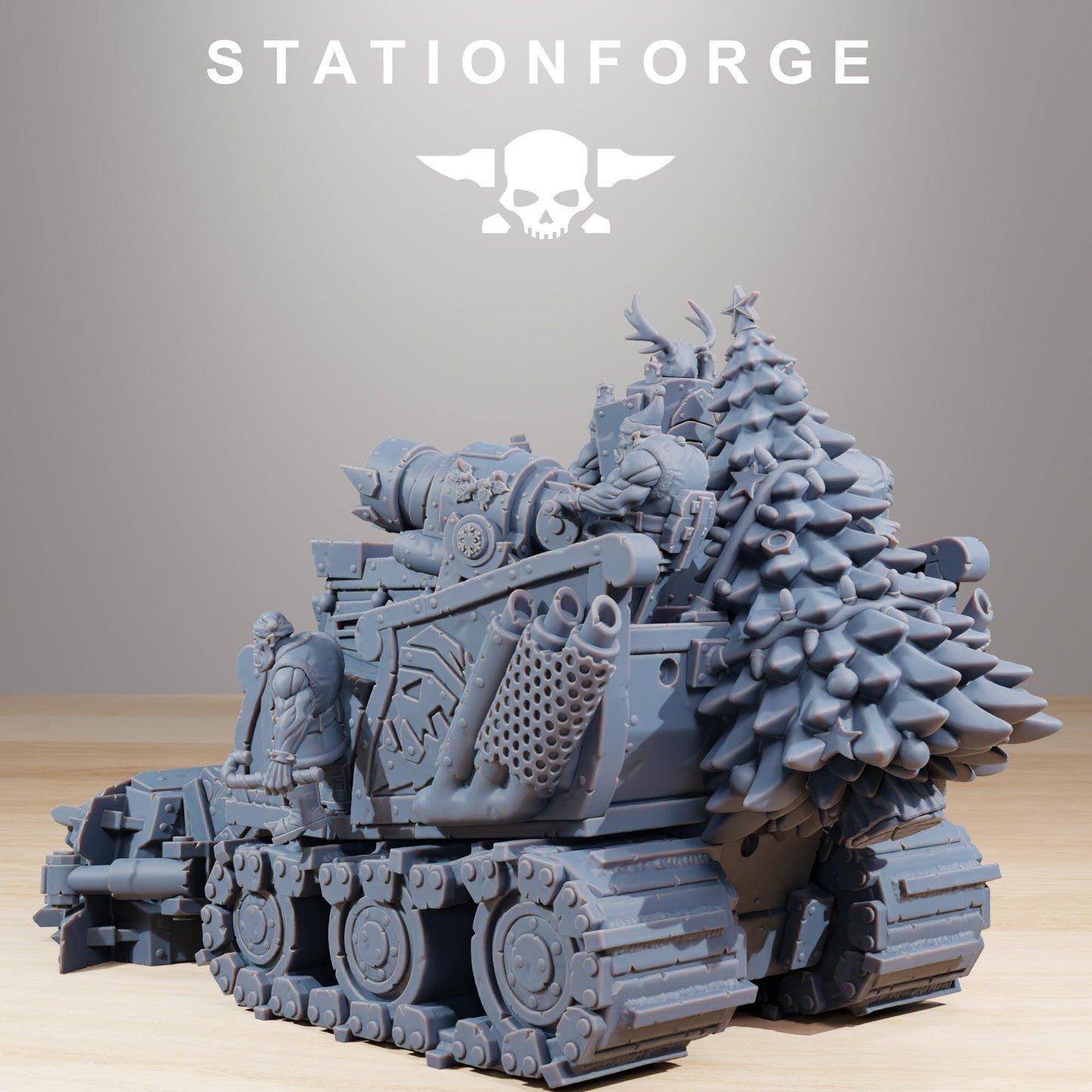 Station forge Orkaz Festivator Proxy minitures Tabletop RPG Wargaming 130mm base all in