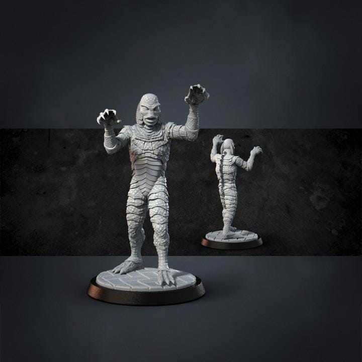 Miniatures for Horror Games Set 2 dnd approx 35mm high Abs resin