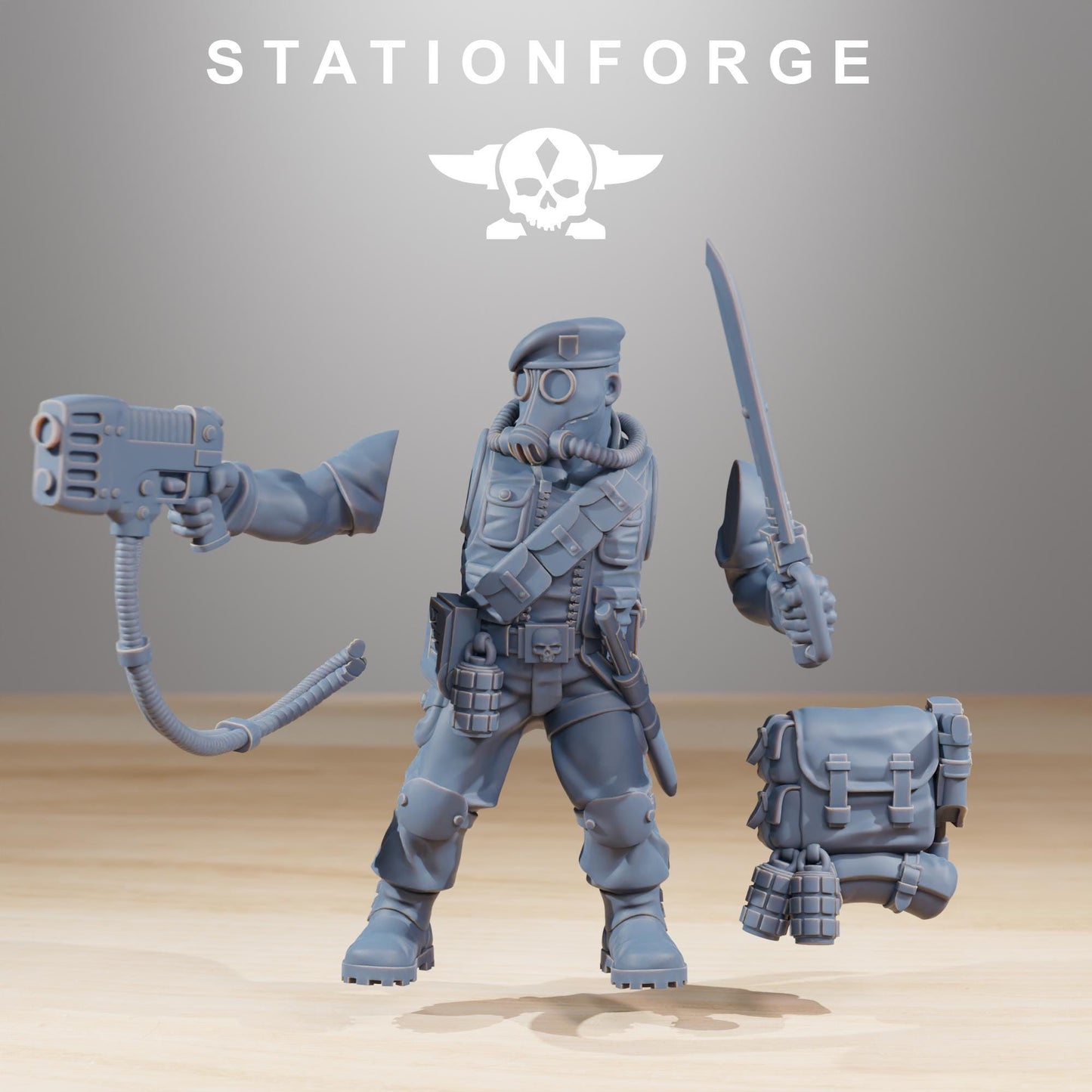 Station Forge GrimGuard Jungle Fighters 3d printed proxie Wargames