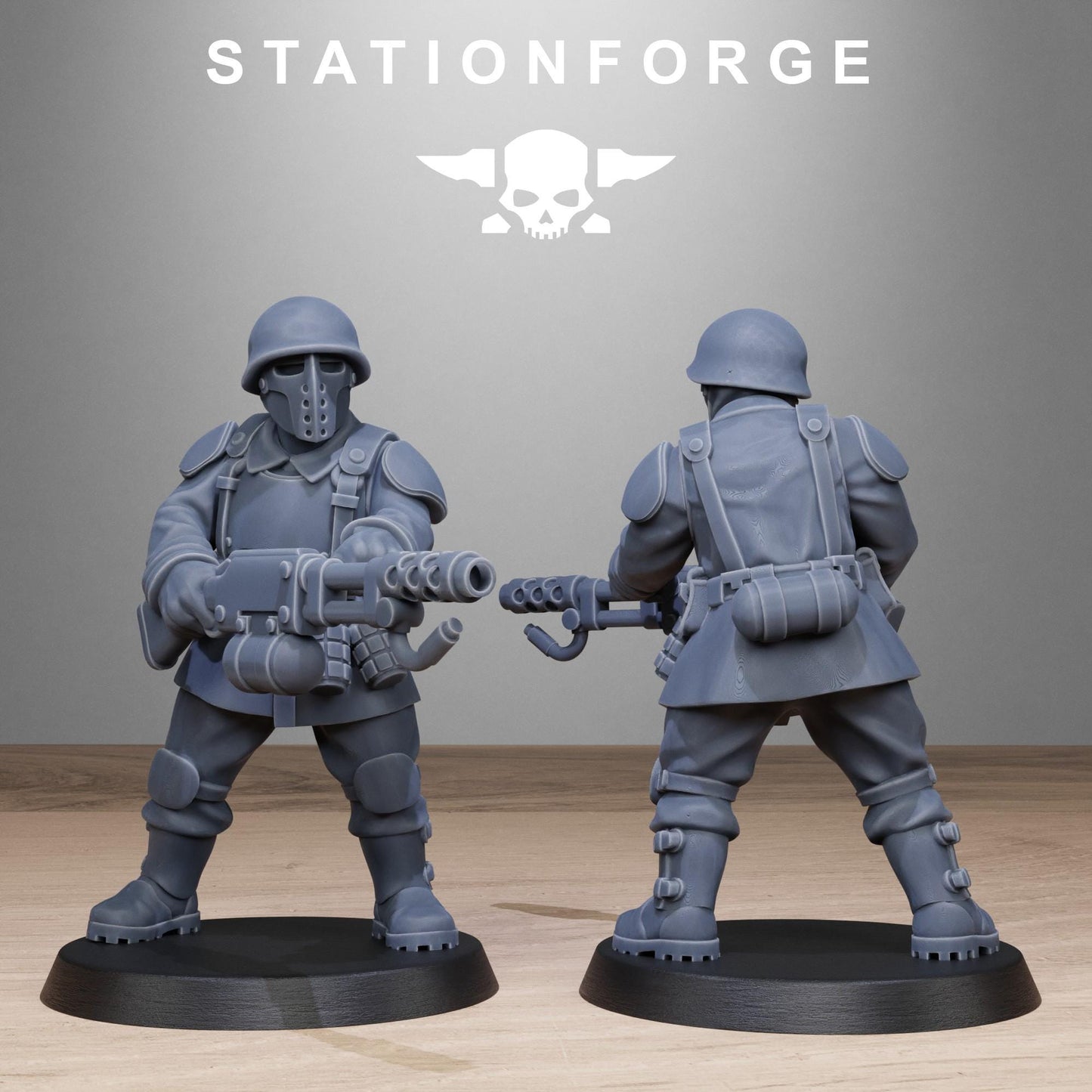 FreeGuard Infantry 3d printed proxie Wargames designed by station forge