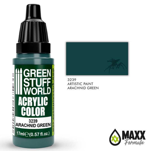 Green Stuff World Acrylic Color Paint - ARACHNID GREEN 17ml