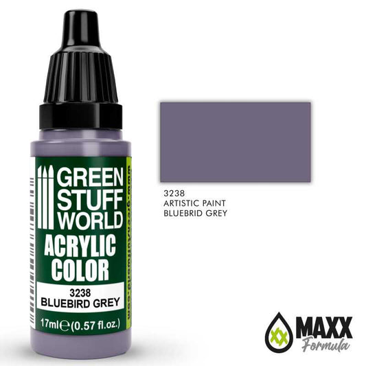 Green Stuff World Acrylic Color Paint - BLUEBIRD GREY 17ml