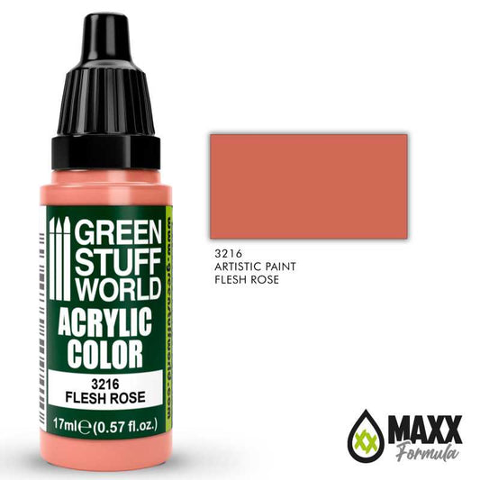 Green Stuff World Acrylic Color Paint - FLESH ROSE 17ml