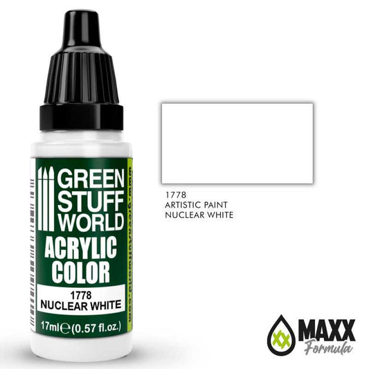 Green Stuff World Acrylic Color Paint - NUCLEAR WHITE 17ml
