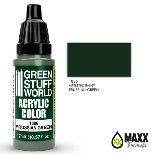 Green Stuff World Acrylic Color Paint - PRUSSIAN GREEN 17ml