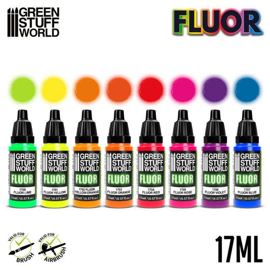 Green Stuff World Set x8 Fluor Paints