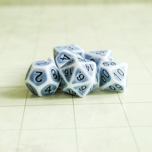 Archaic Light Blue Dice Set