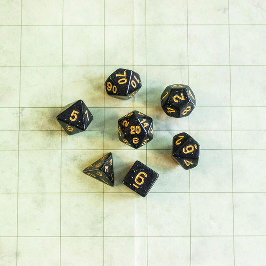 Black Shimmer Dice