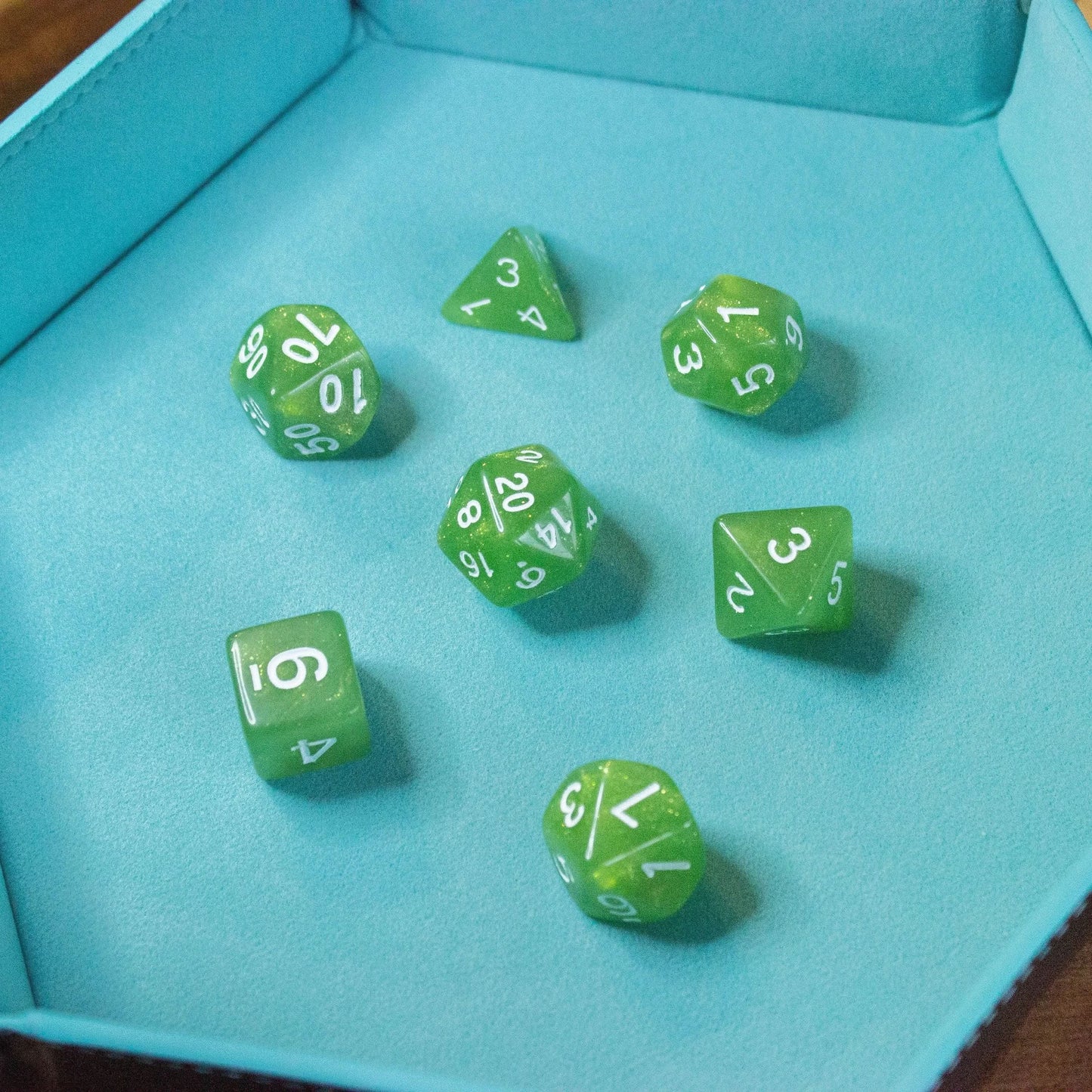 Green Shimmer Dice