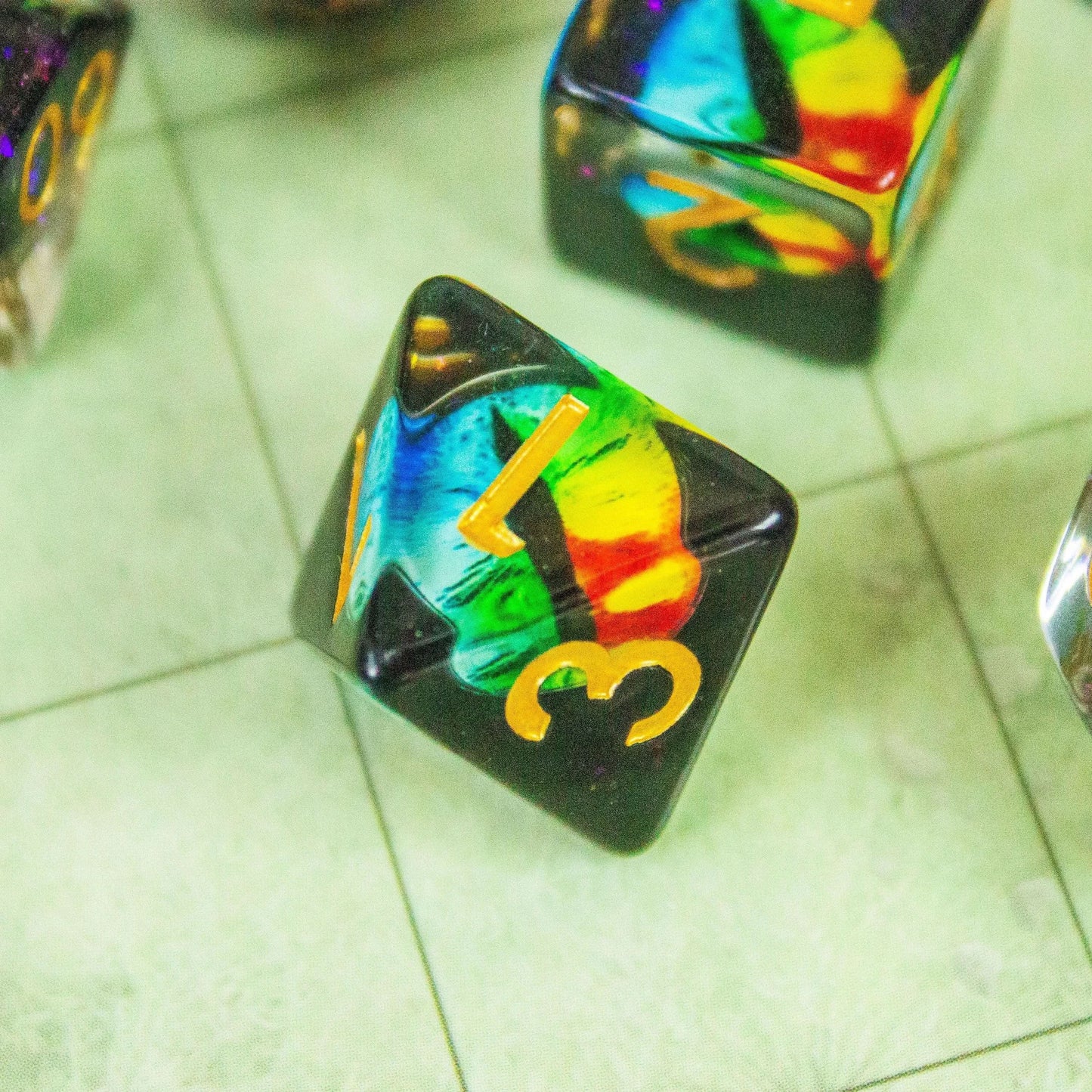 Two Tone Snake Eyes Dice