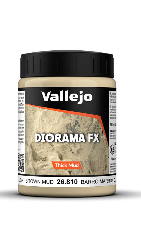 Vallejo Weathering Effects 200ml - Light Brown Thick Mud