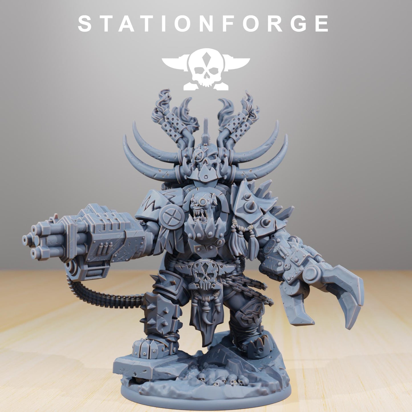 Station Forge Orkaz_Grand_Nutta v2 minitures  Tabletop RPG Wargaming custom weapon choice now available