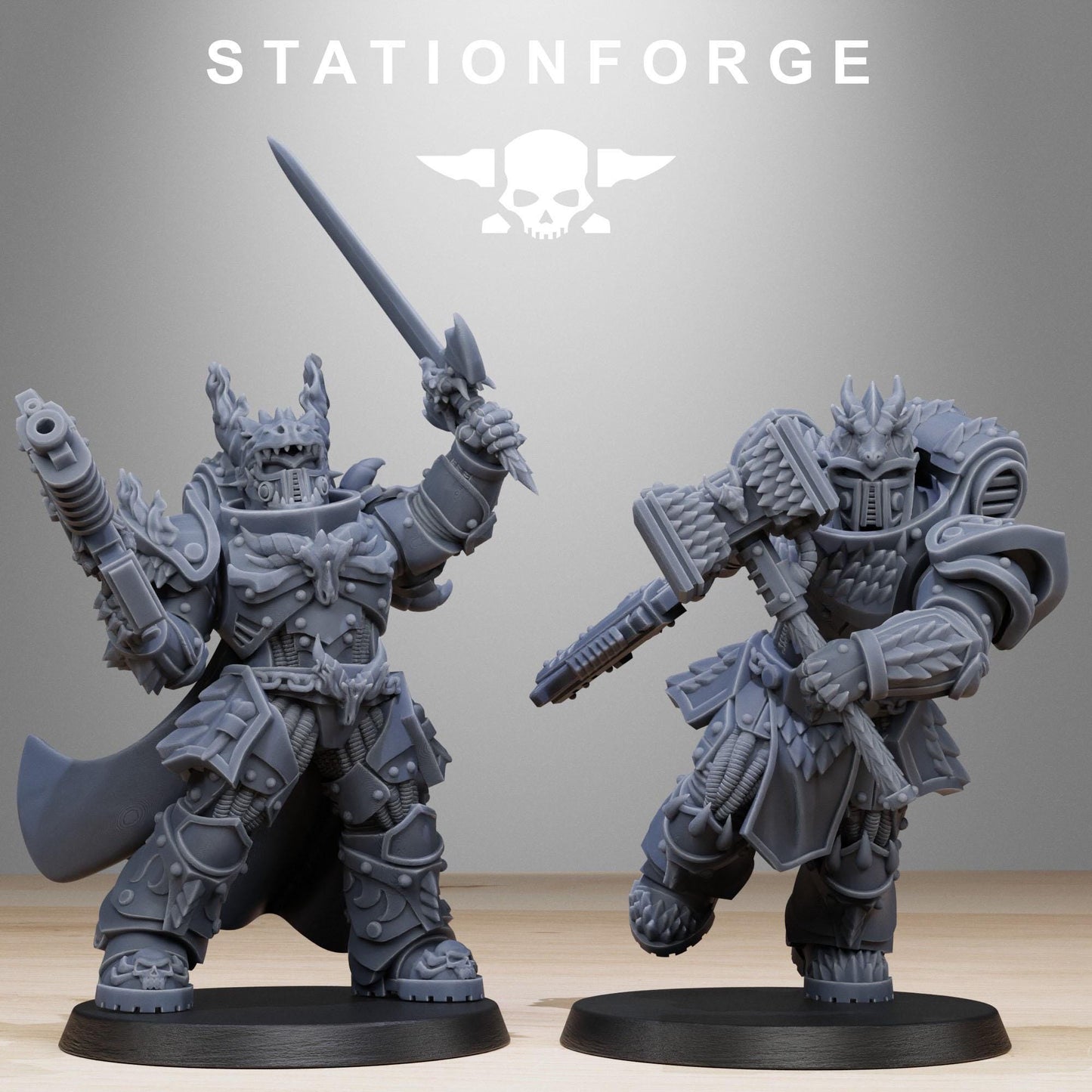 Station Forge Socratis Dragon Knight unit 3d printed proxie Wargames / Marines