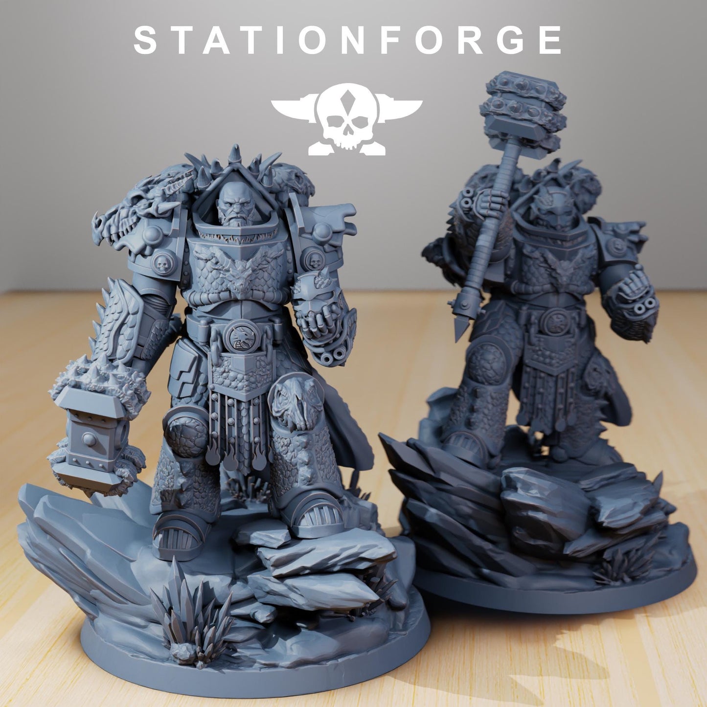 Station Forge Prime Leader Of The Dragon Knights minitures Ork Tabletop RPG Wargaming custom weapon choice now available