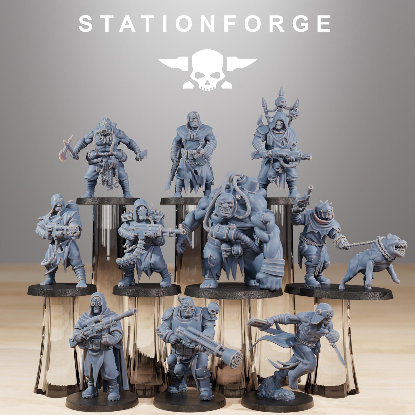 Station Forge Corrupted Guard Nomads Team Proxy 28mm minitures Tabletop RPG Wargaming
