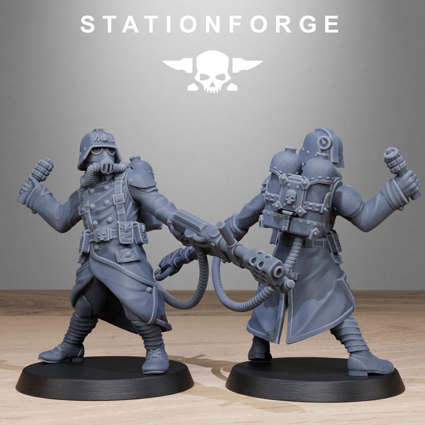Station Forge Grimguard Flamers 3d printed proxie Wargames Minitures