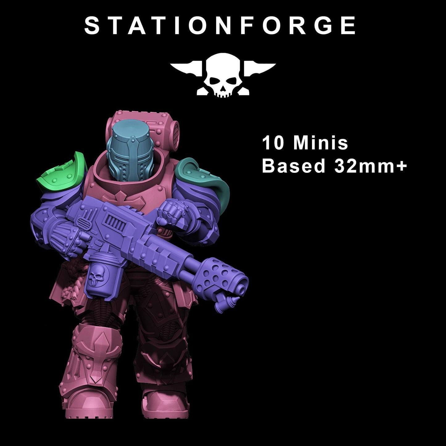 Station Forge Socratis Zealots unit 3d printed proxie Wargames / Marines