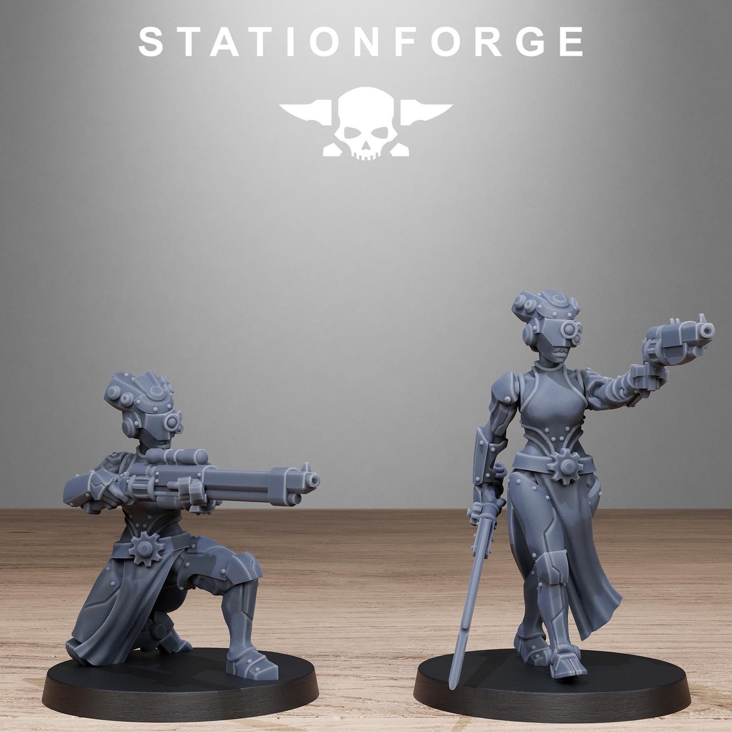 Station Forge Scavenger Sisters Infantry Proxy minitures Tabletop RPG Wargaming