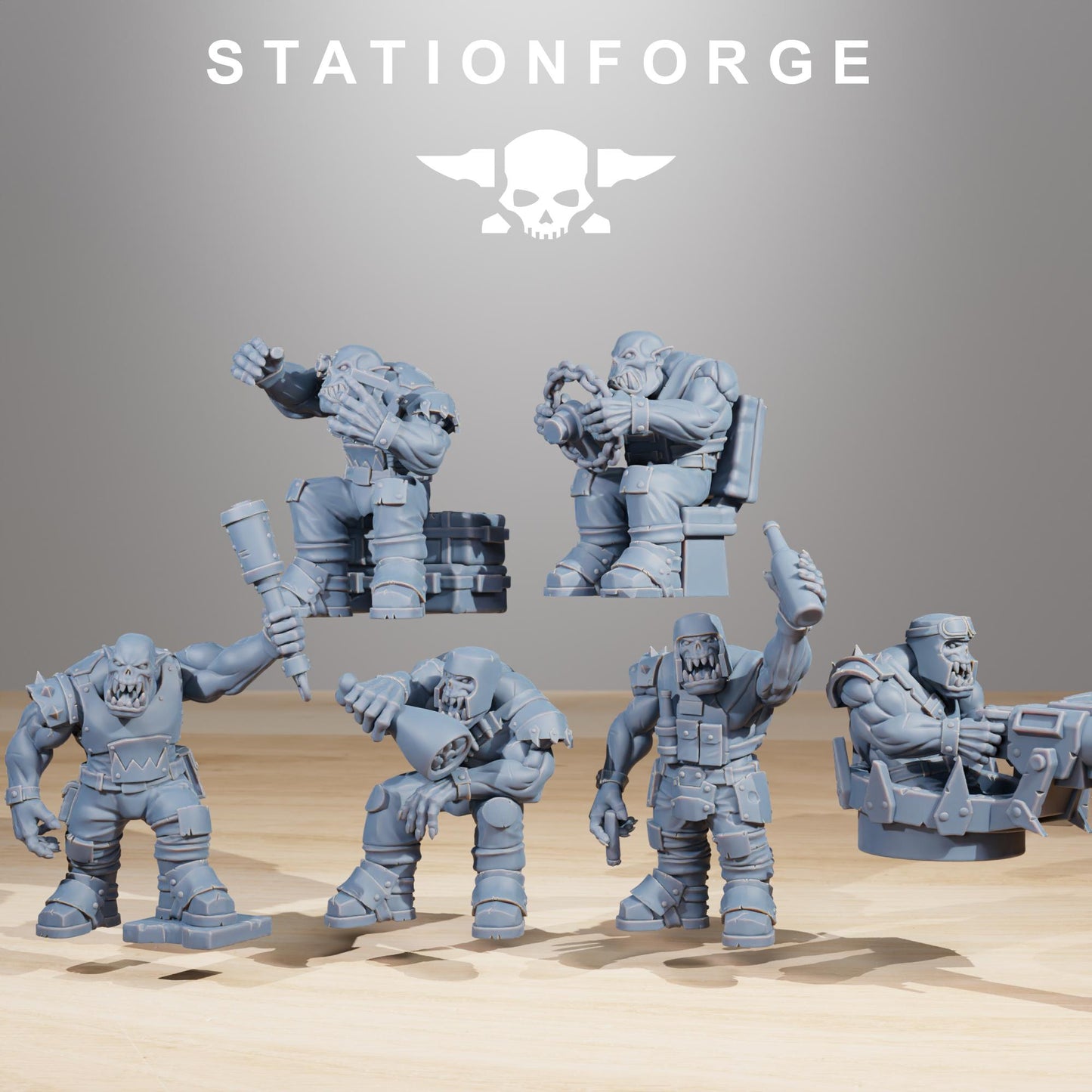 Station forge Orkaz Party Wagon  Proxy minitures Tabletop RPG Wargaming 130mm base